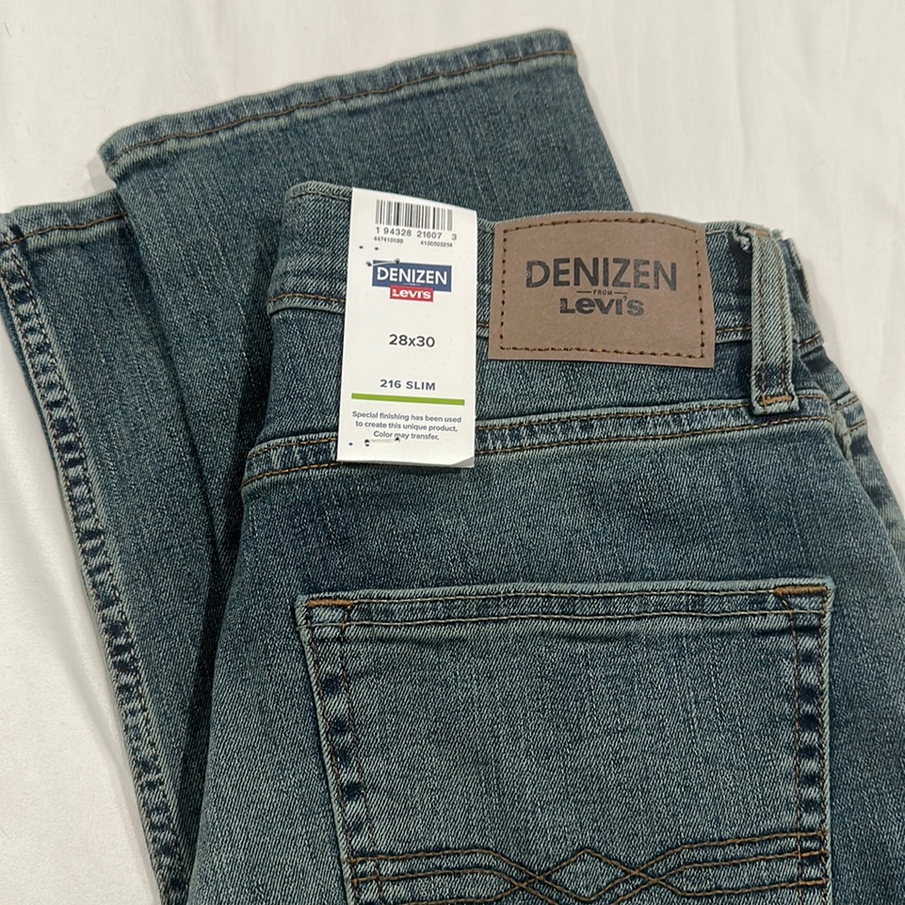 Men’s Levi Denizen 216 slim jeans 28W 30L